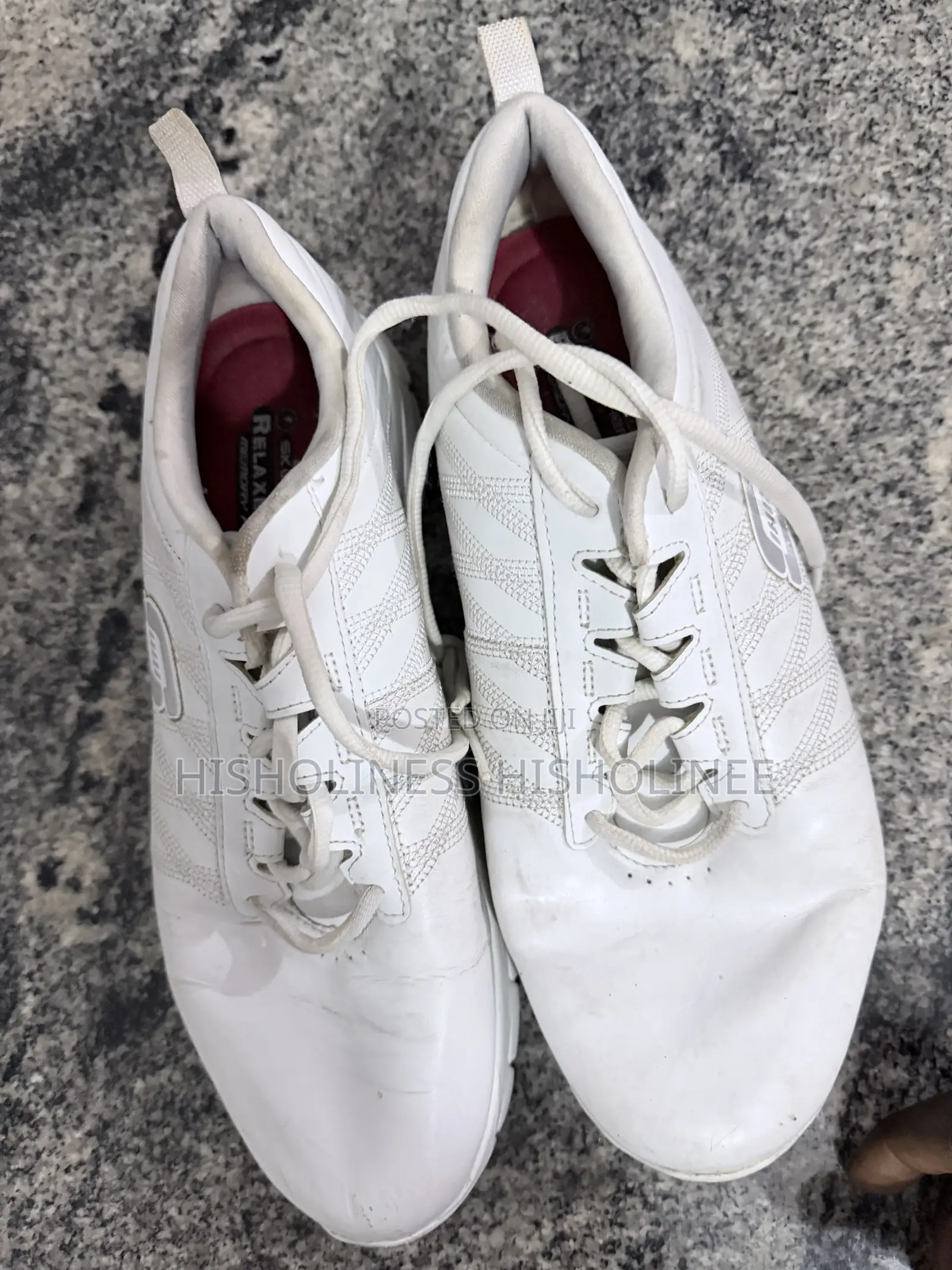 All-White Skechers Comfort Walking Gym Shoes