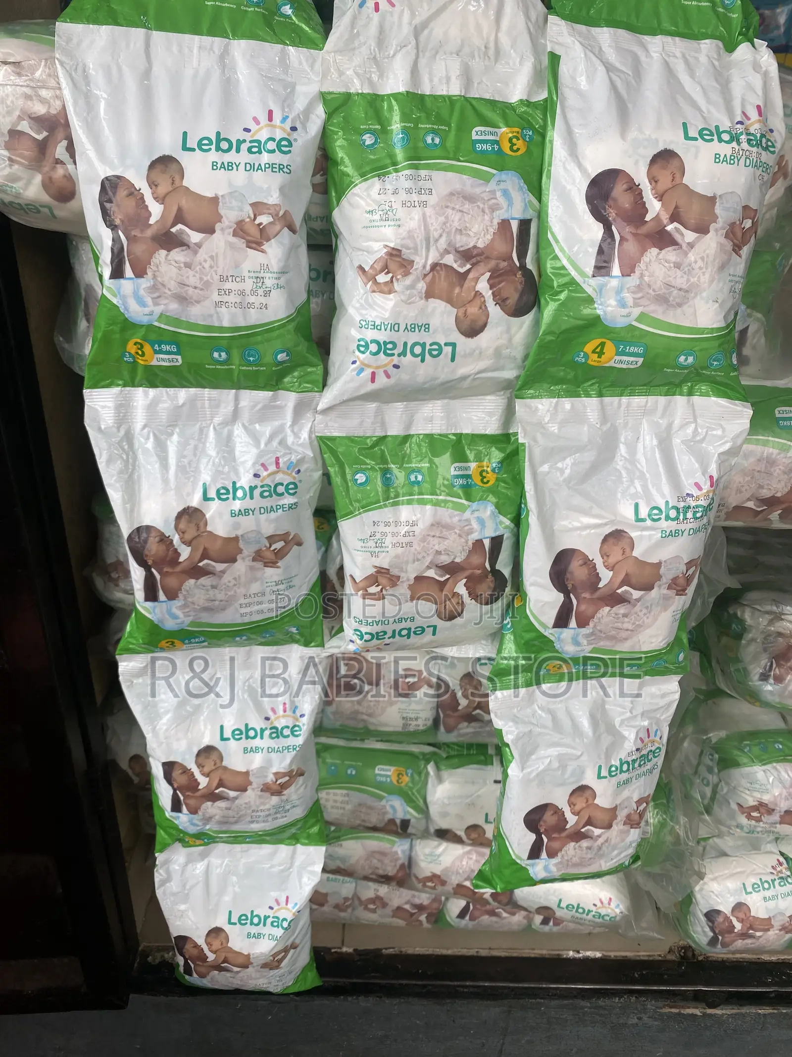 Full Bag of Lebrace Diapers