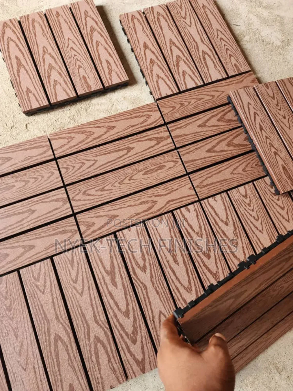 Diy WPC Deck Tiles for Indoor and Outdoor Floors