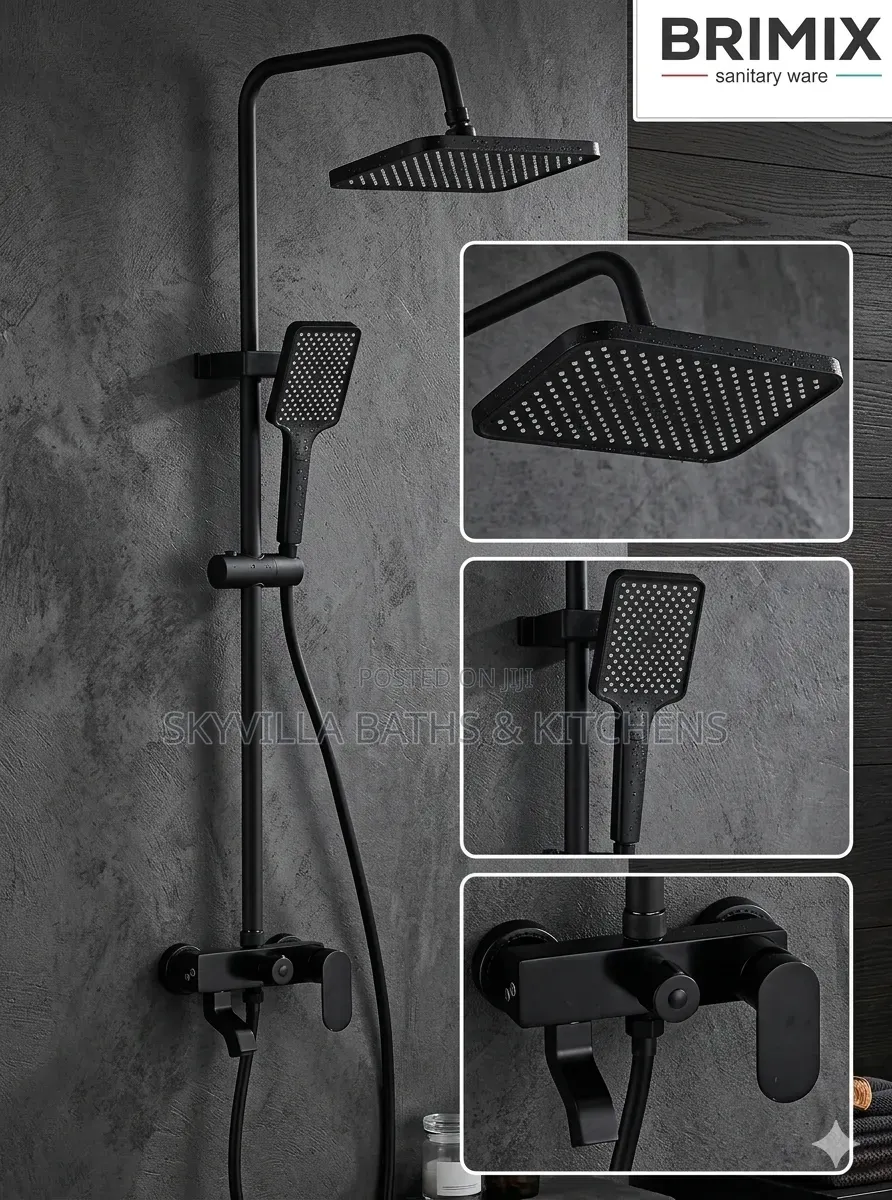 Brimix Matte Black Shower System