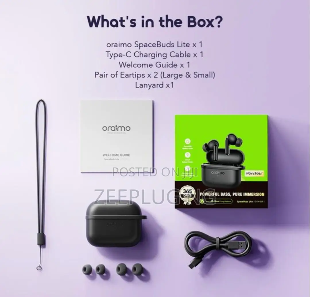Original Oraimo Spacebuds Lite Wireless Earbuds Up to 40h Playtime