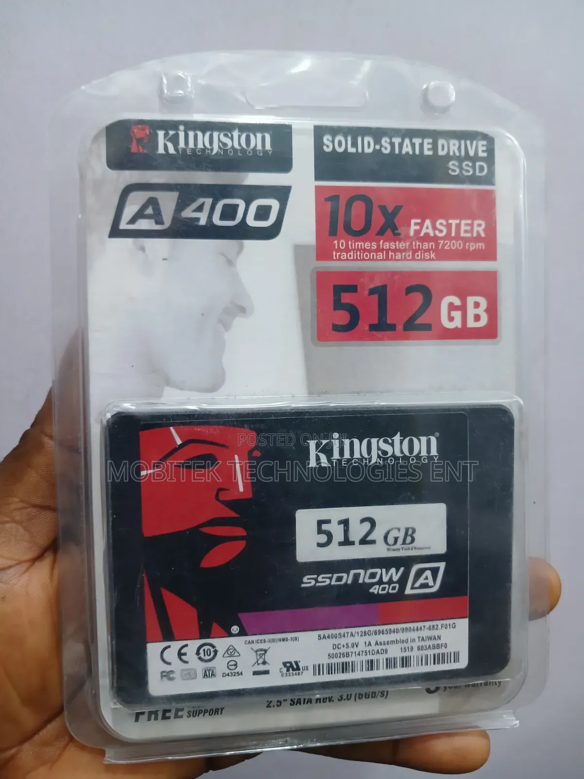 512gb Kingston SSD Sata Solid State Laptop Drive