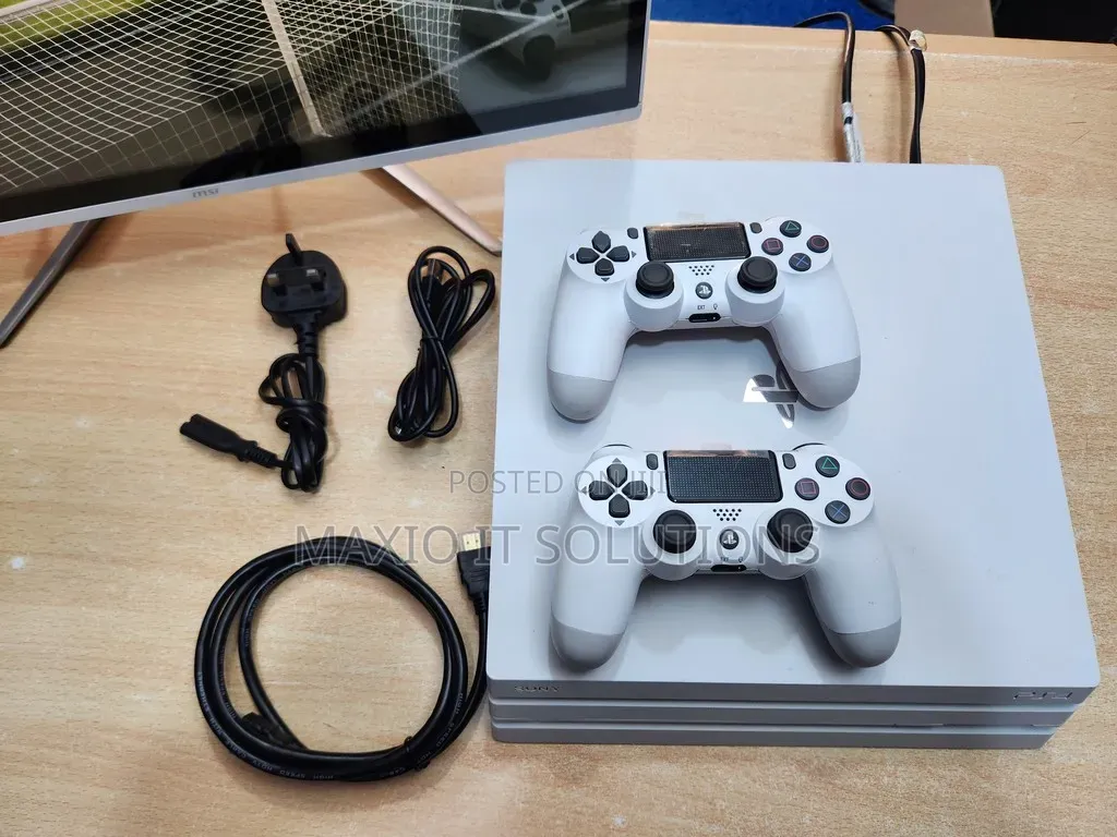 Clean Uk Used Hacked Ps4 Pro With Two Pads and Games