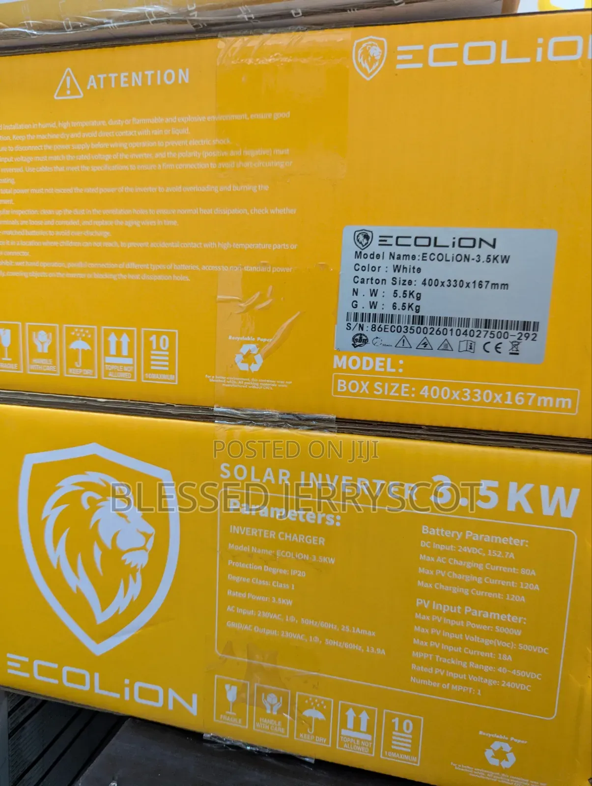 Ecolion 3.5kw 24v Hybrid Solar Inverters Available in Stock.