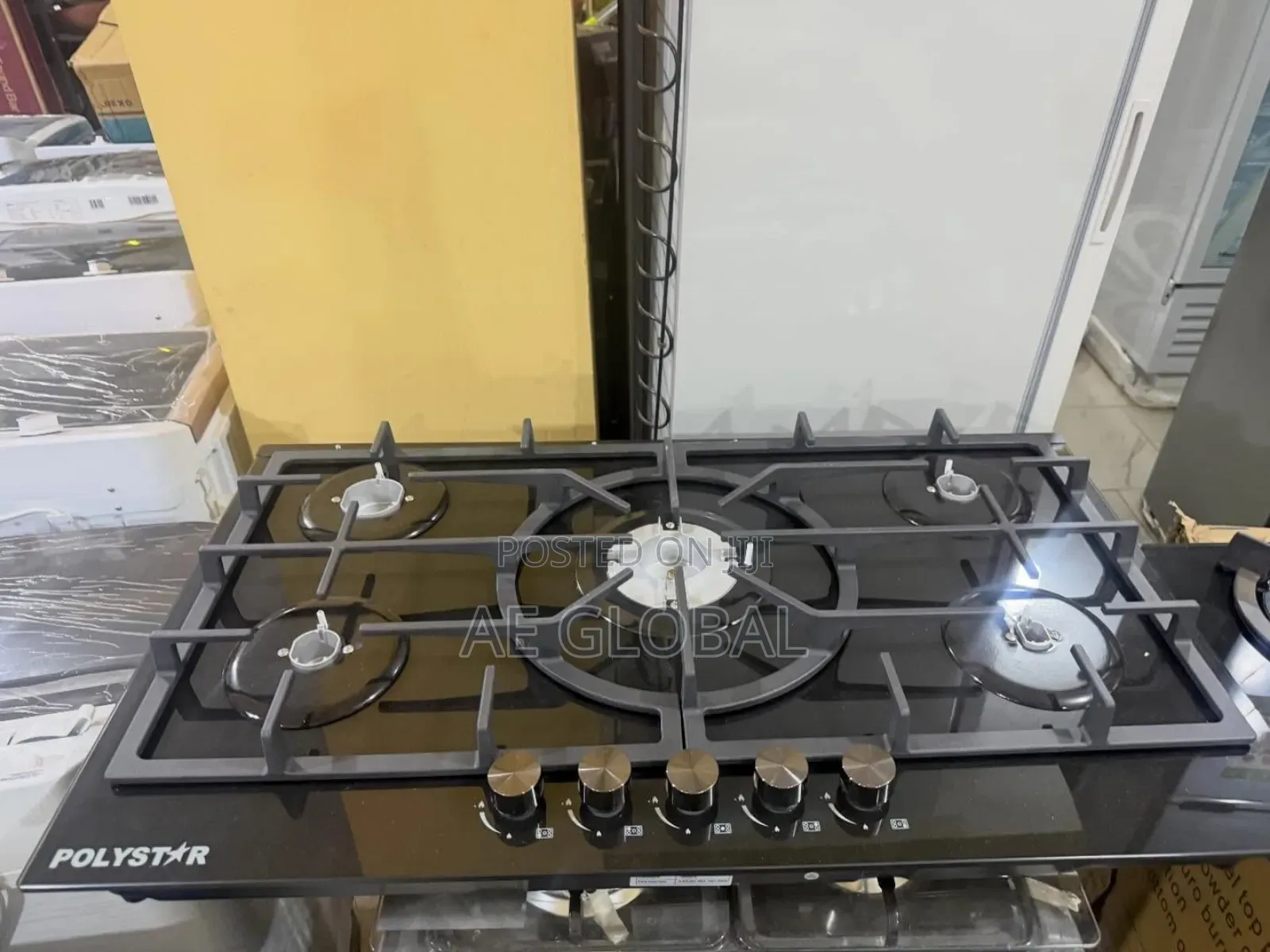Polystar Inbuilt/ Table Gas Cooker 5 Burner All Gas Size: 90cm