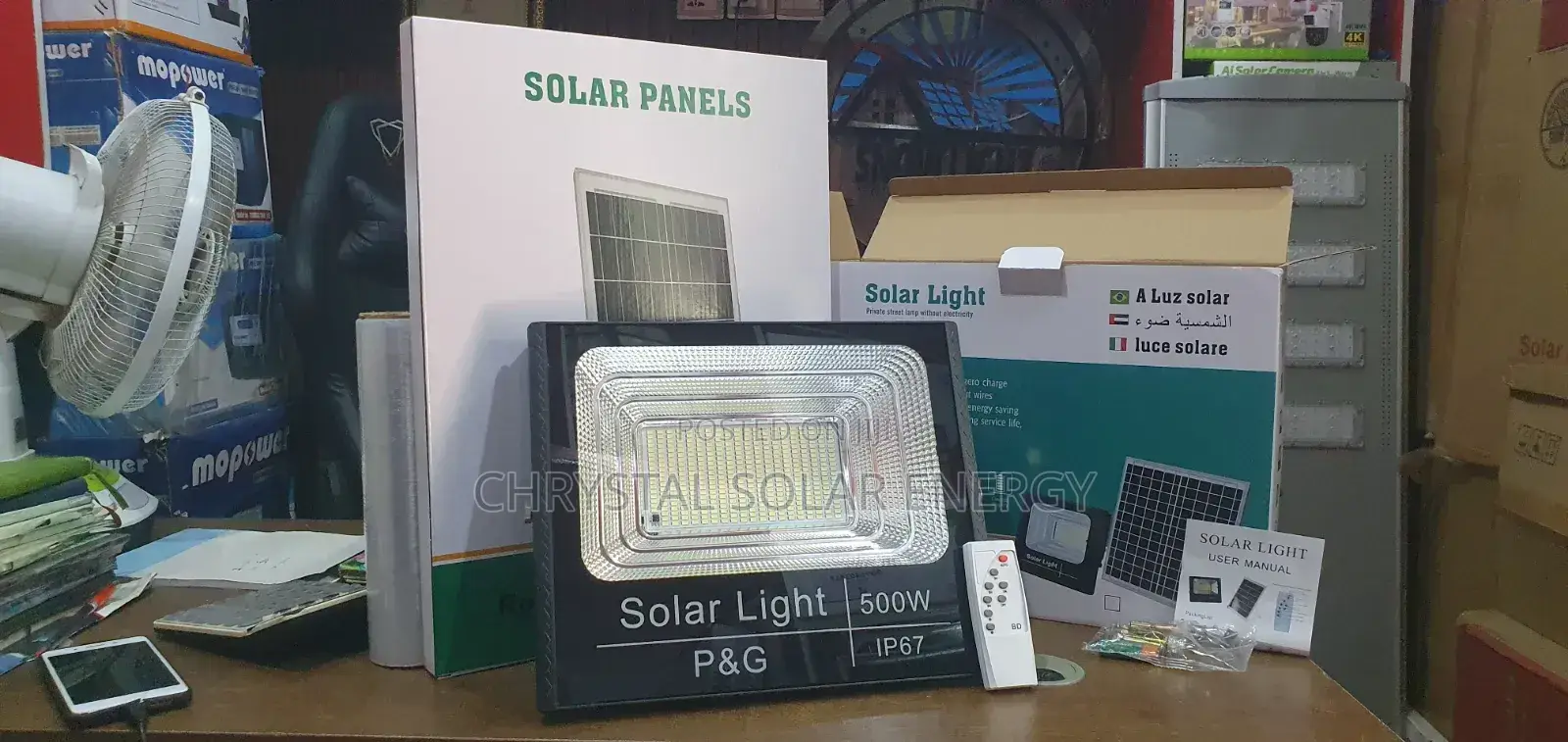 500watts Solar Flood Light With Panel Water Resistance