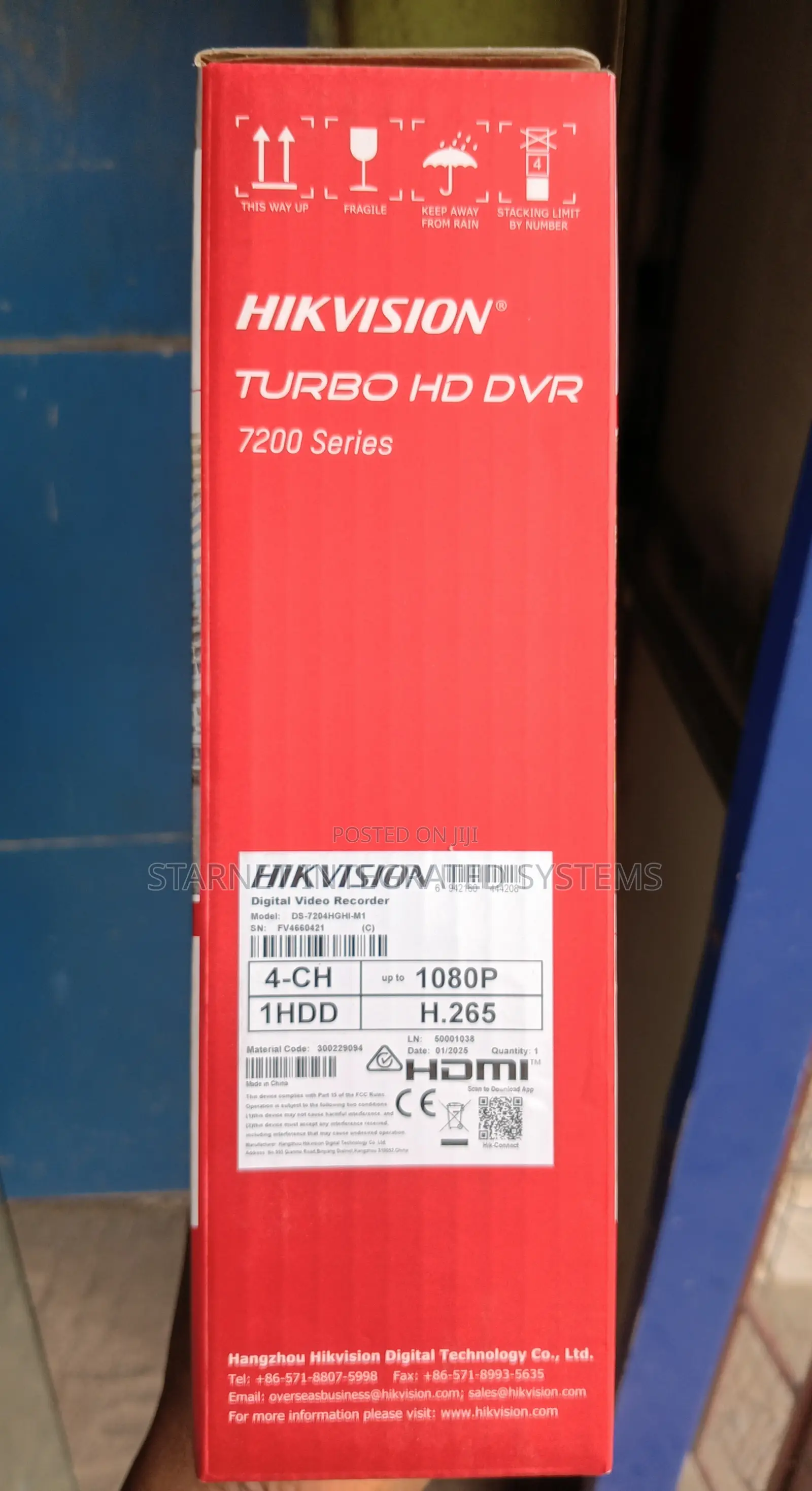 Hikvision 4channel DVR 1080p H265 With Hdmi Lan Port for Remote View