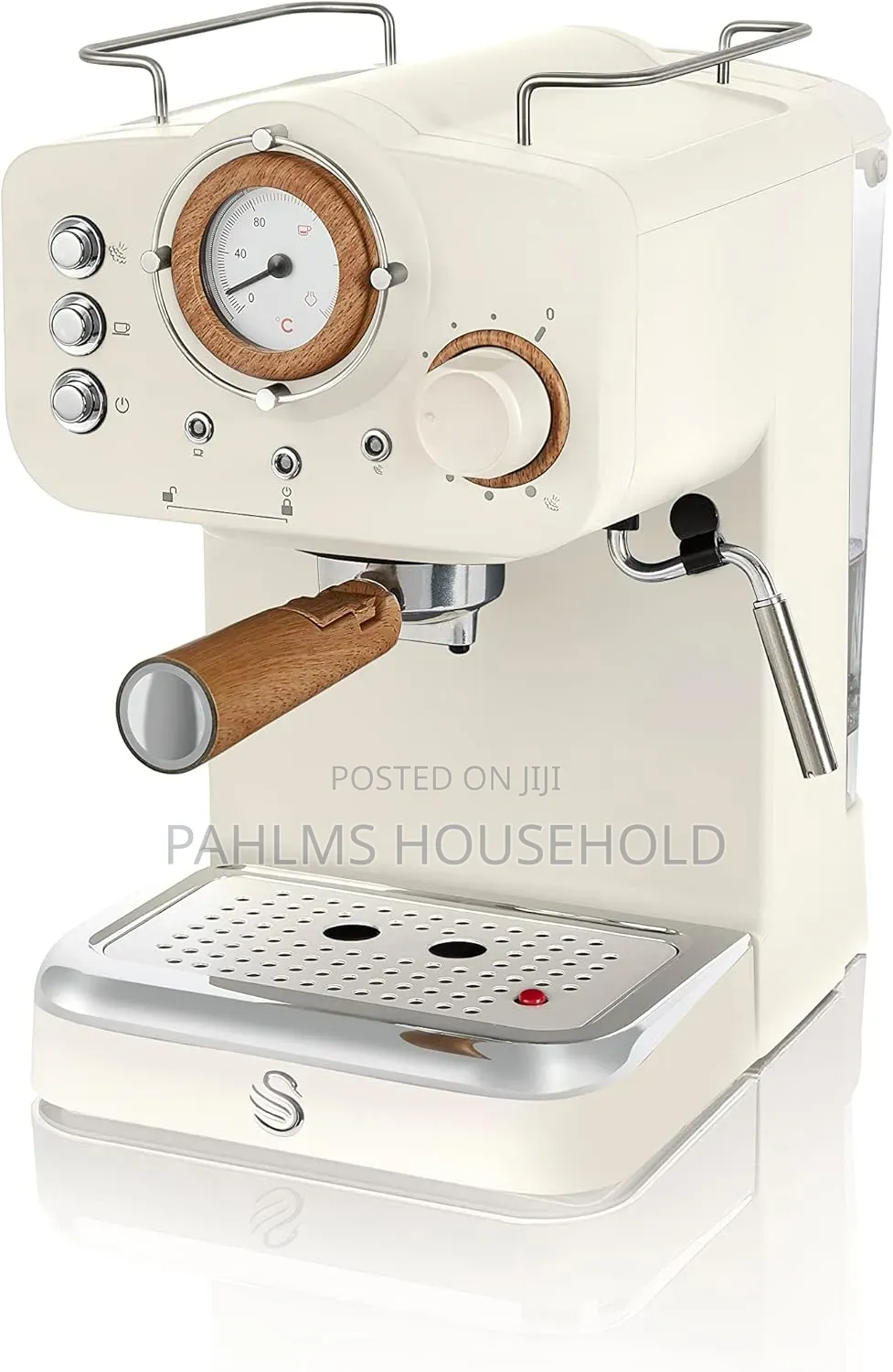 Swan Retro Coffee Maker With Milk Frother