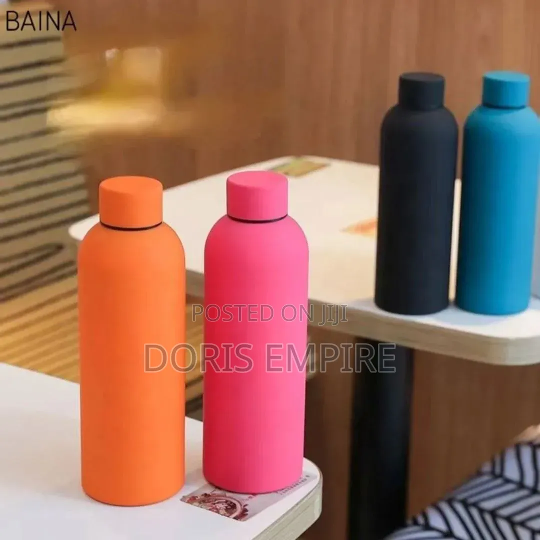Soft Touch 500ml Stainless Steel Double Wall Vacuum Flask Rubber.