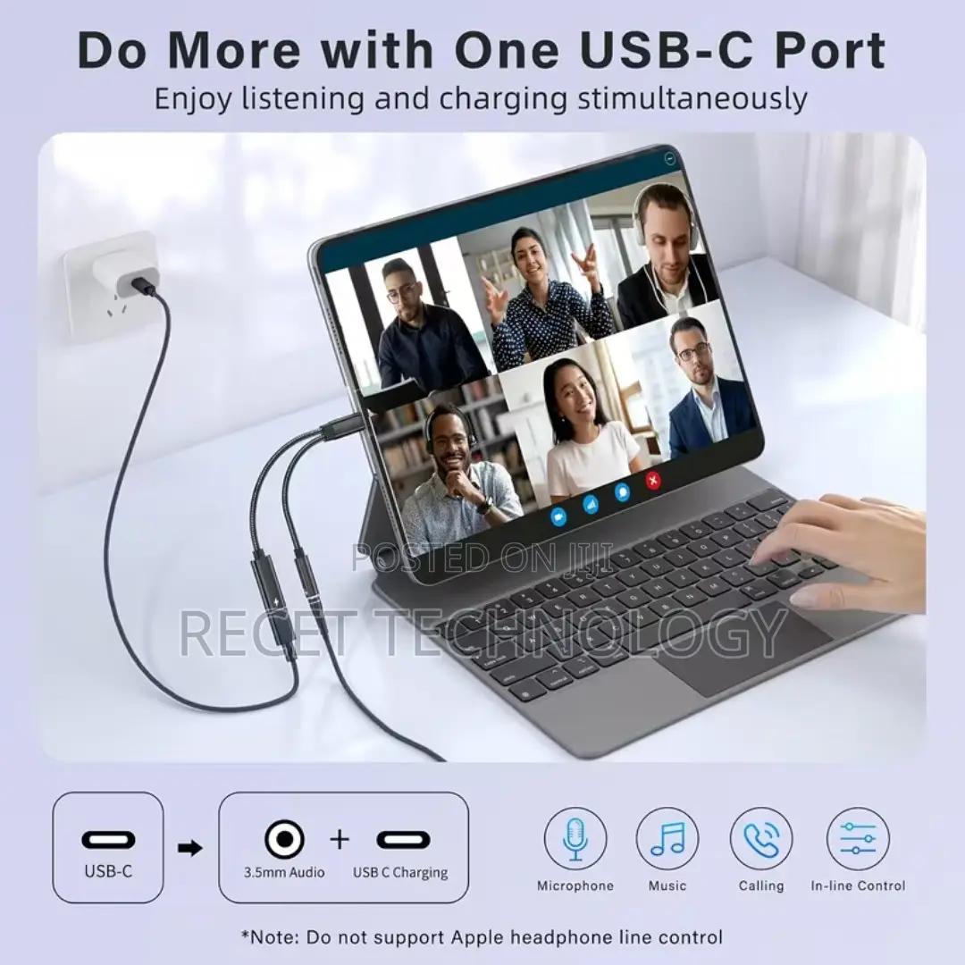Usb C to 3.5mm Headphone and Charger Adapter