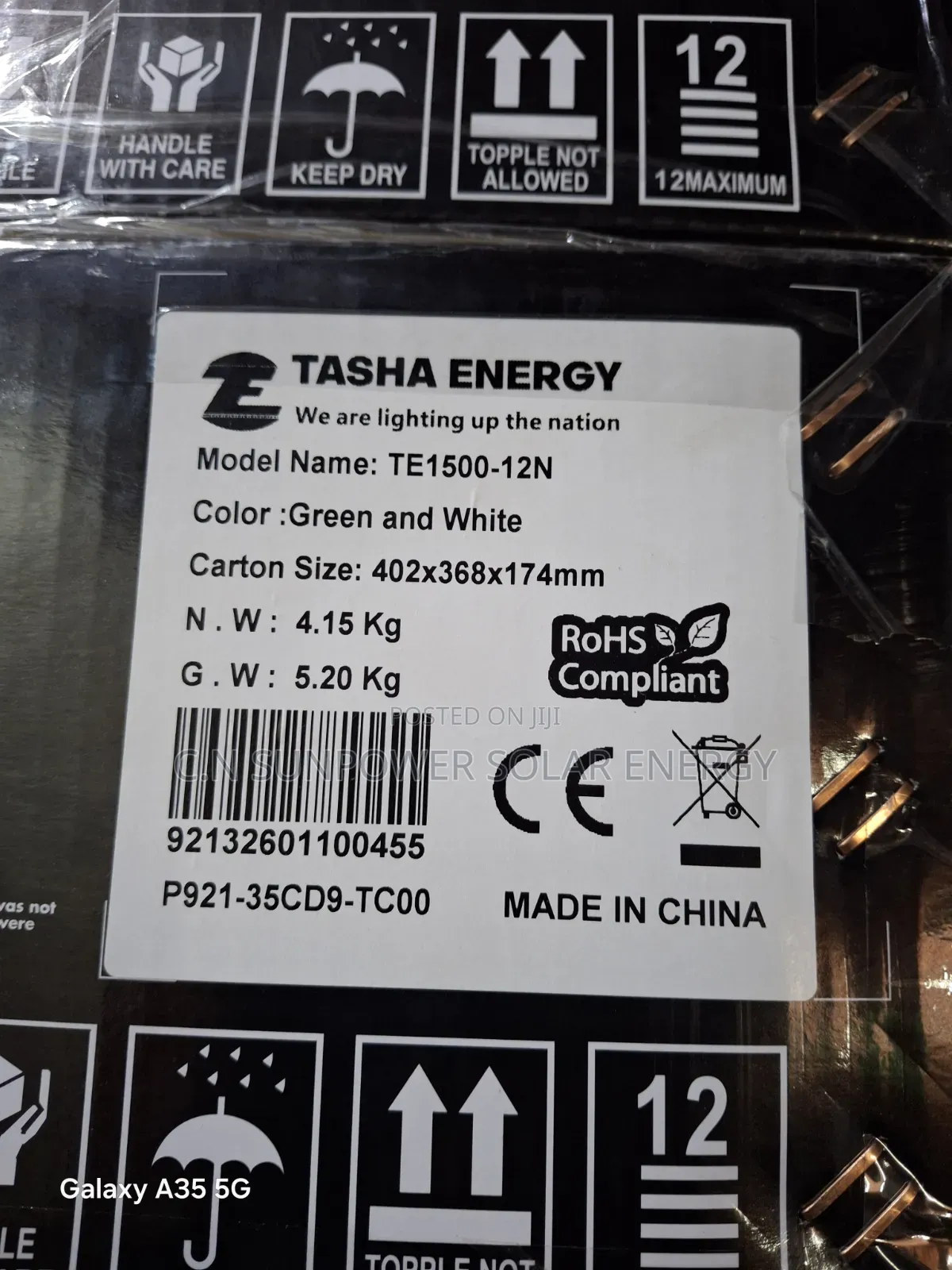 1.5kva/12v Tasha Energy Hybrid Inverter