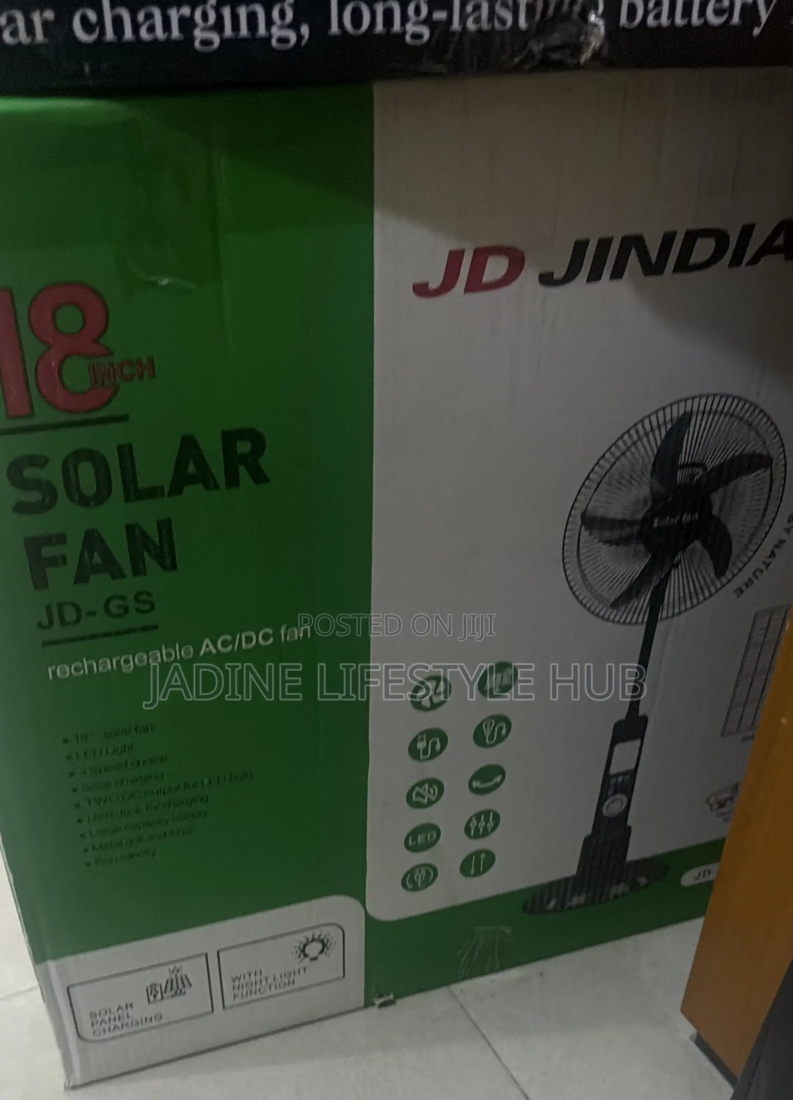 18” Solar Fan By Jd