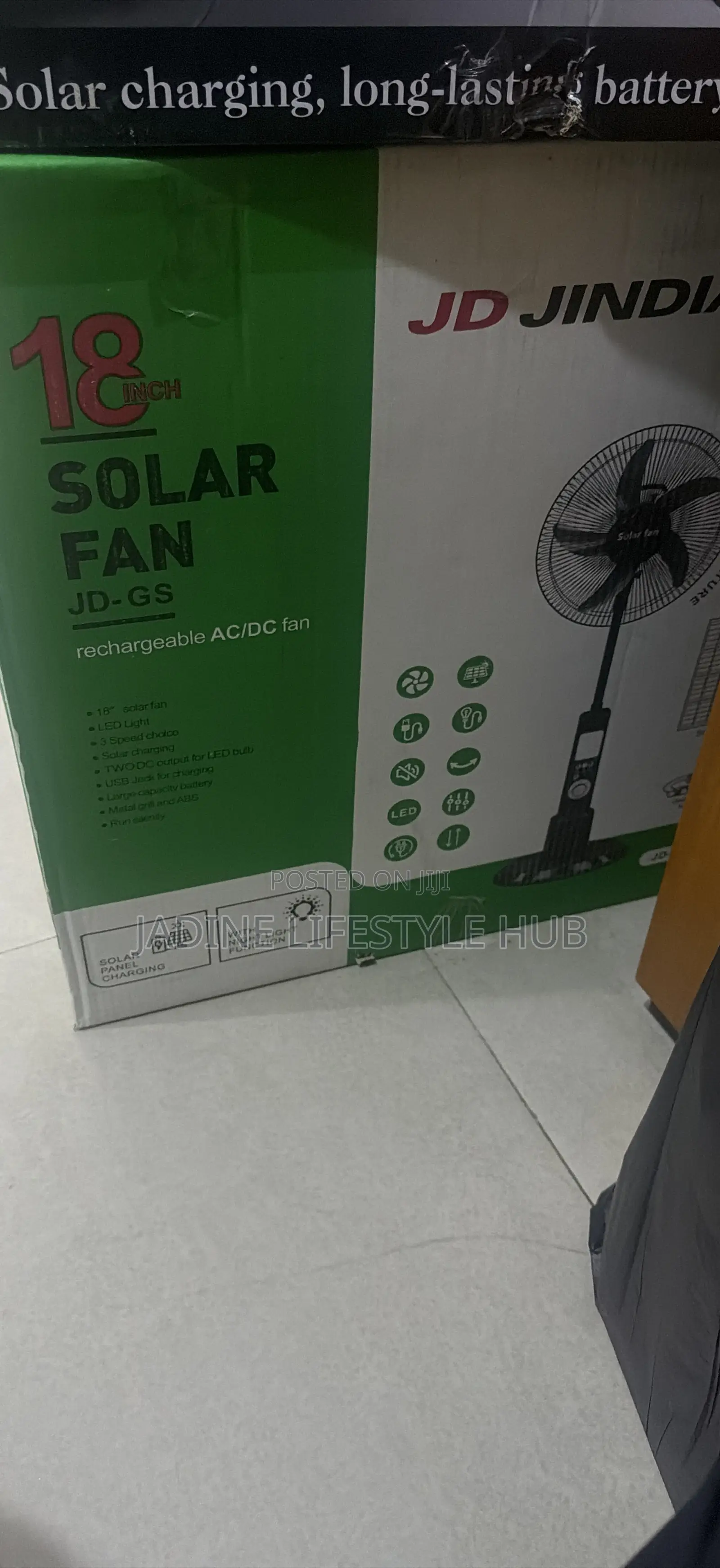 18” Solar Fan By Jd