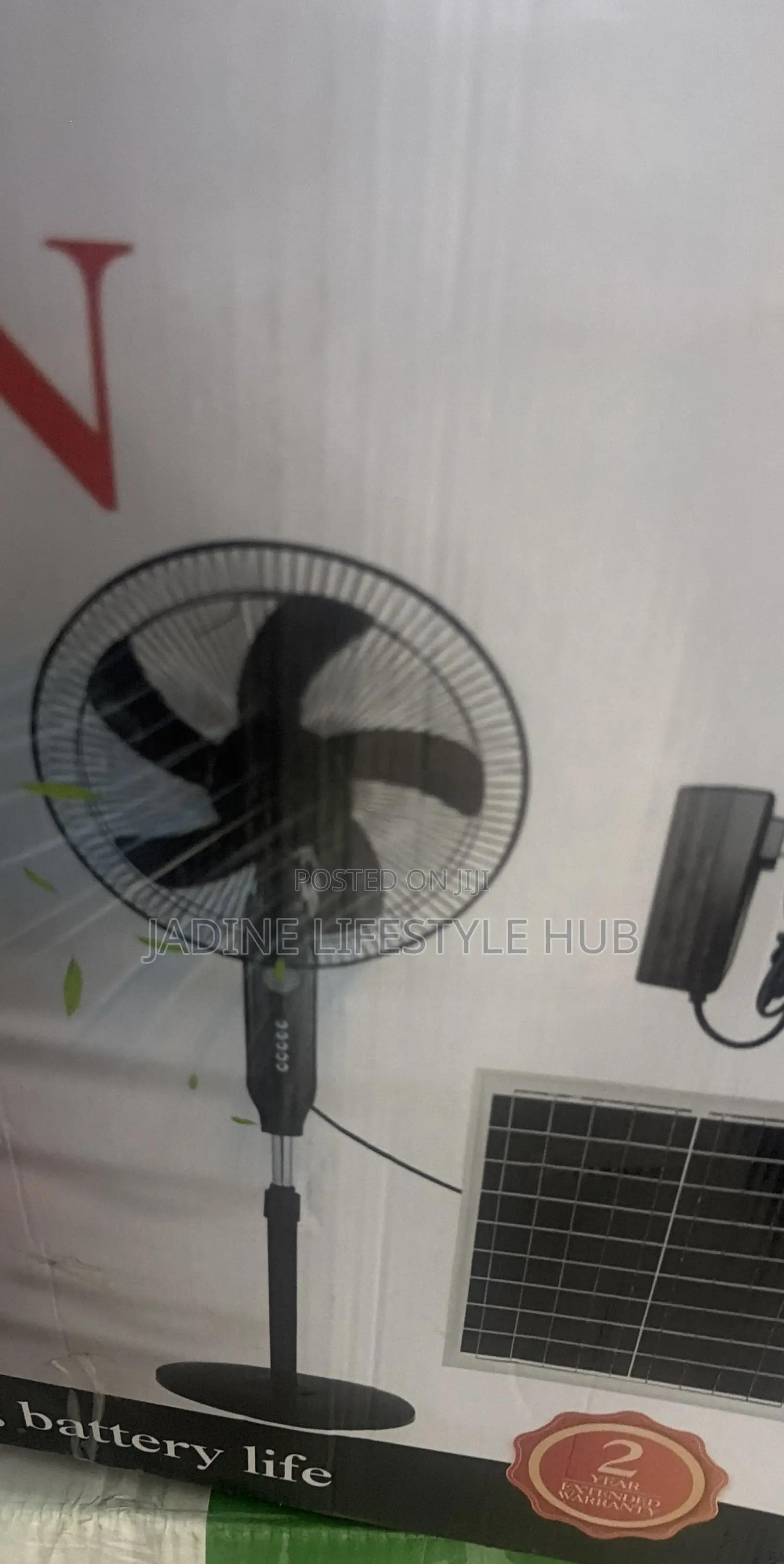 Solar Fan 16” Low Noice Rechargeable Fan