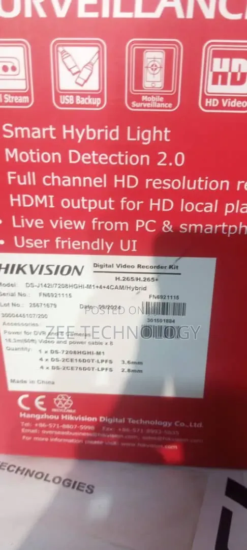 8ch Hikvision Smart Hybrid Light Surveillance Camera Kit/ Combo Kits