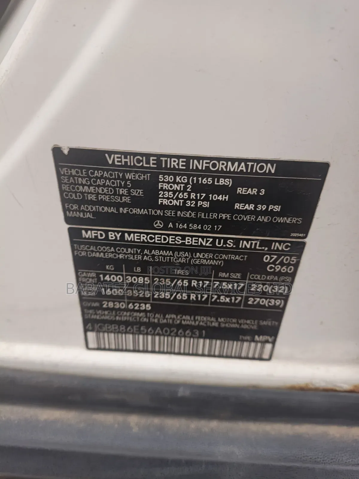 Mercedes-Benz M Class 2007 White