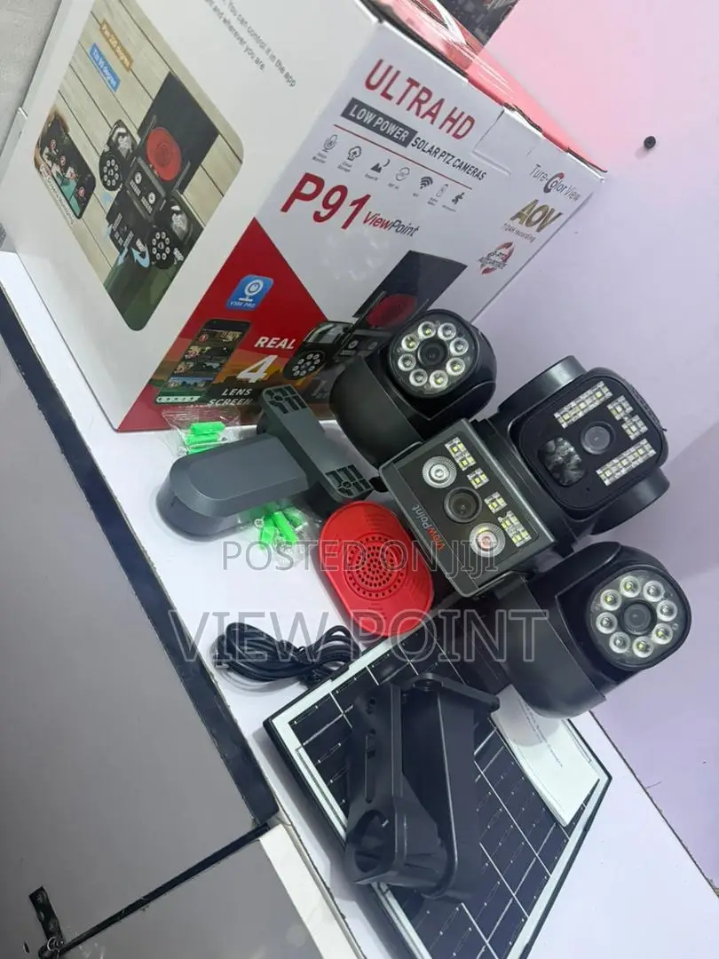 View Point Solar Smart Camera – 4-Lens Coverage, 4g Wireless