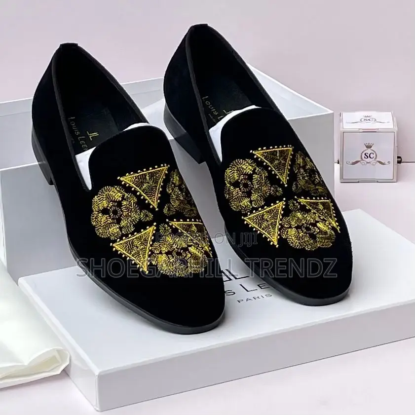 Ll Suede Embroidered Loafers – Premium Luxury Men's Shoes