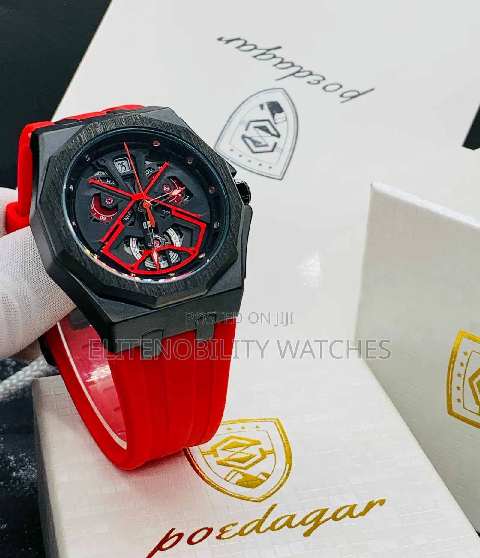 Original Poedagar Waterproof Rubber Wristwatch (Pay on Delivery)