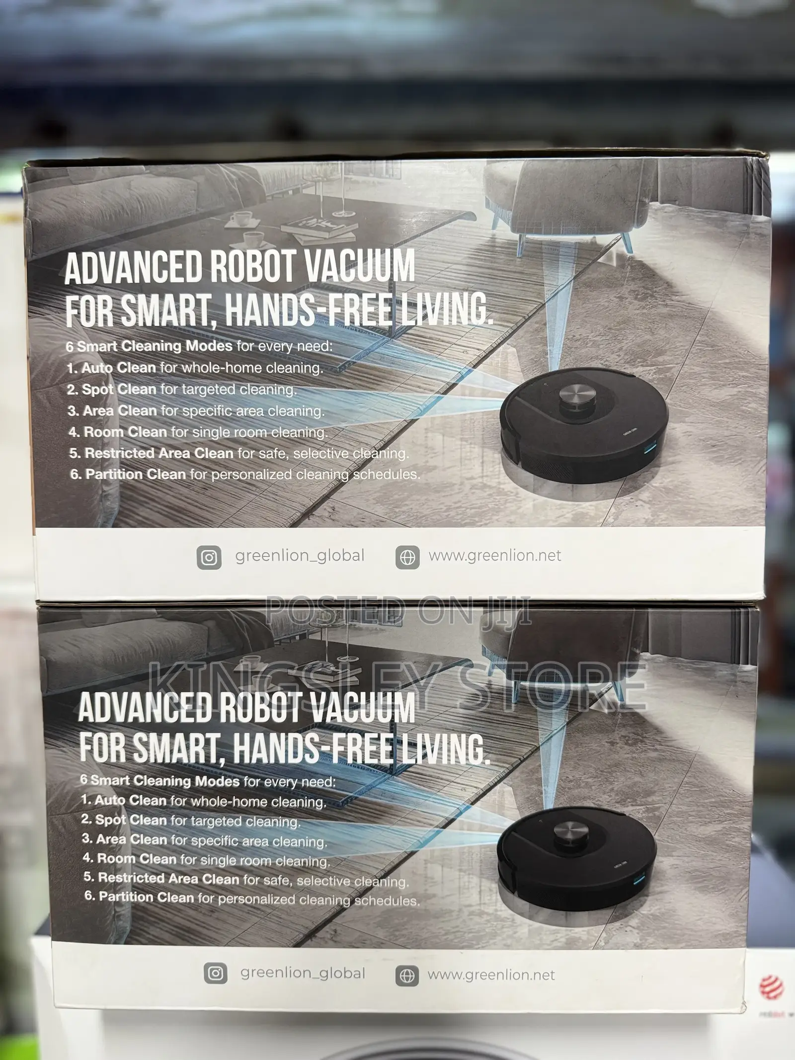 Green Lion Smart Robot Vacuum Pro Sweeping/Mopping 4000pa Suctionpower