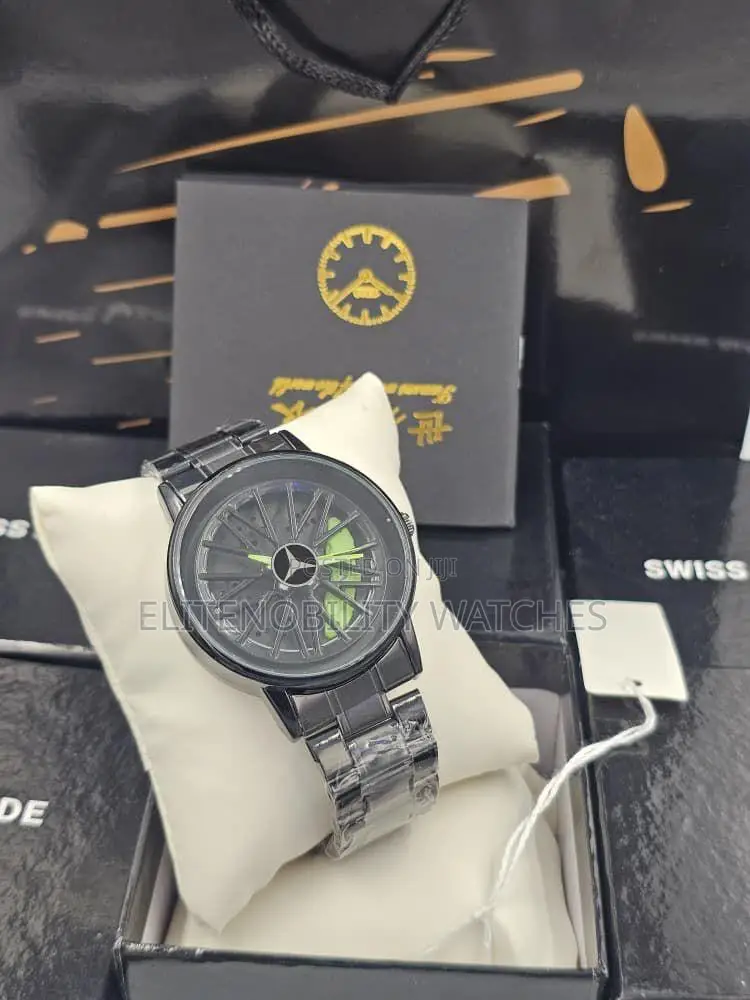 3d Spinning Face Men's Stainless Steel Watch