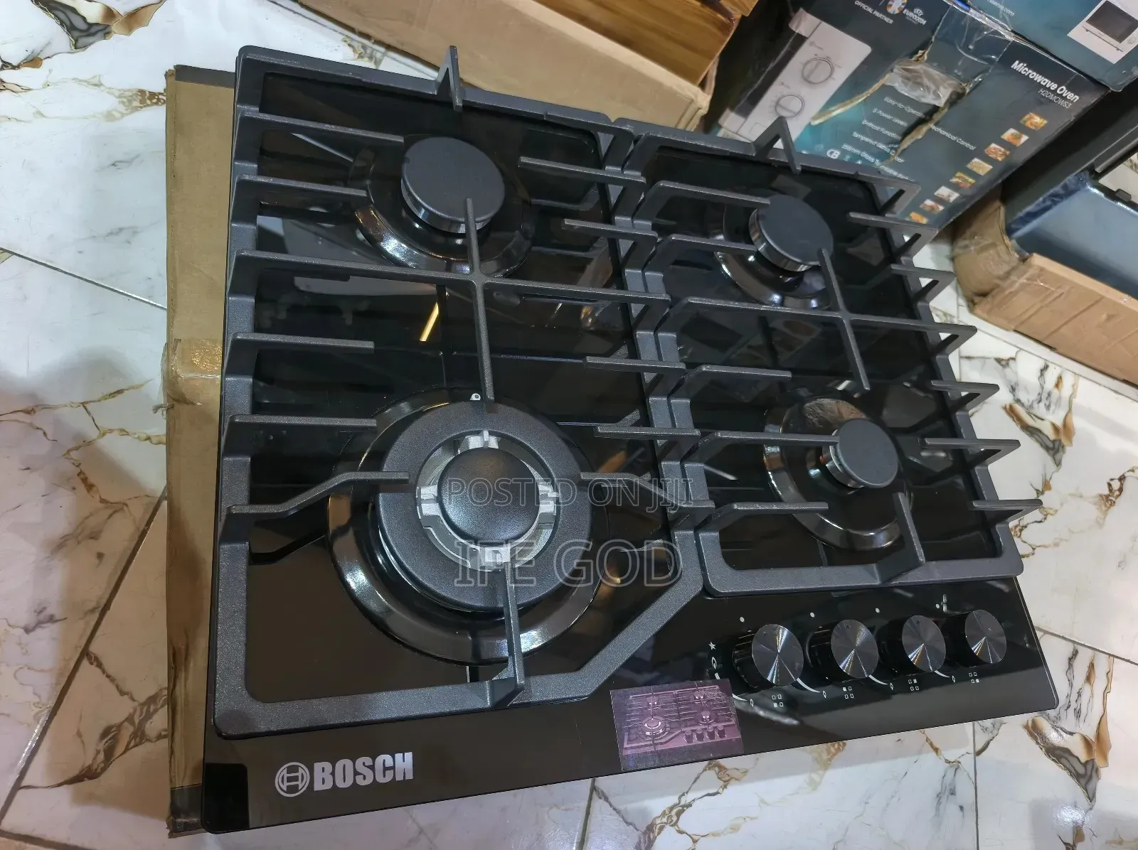 Original Bosch Inbuilt Cabinet in Table Top 4 Burner Automatic Gas Hob