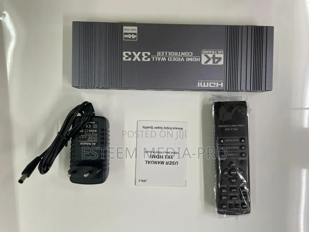 3x3 Usb, Vga, Hdmi Wall Video Controller With 9 Outputs