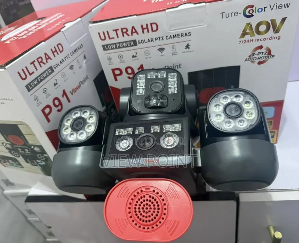 18mp View Point Ai Defender Camera –4-Lens Wireless Solar Surveillance