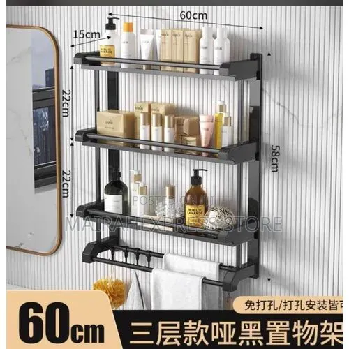 3 Tiermulti-Purpose Storage Rack With Towel Bar