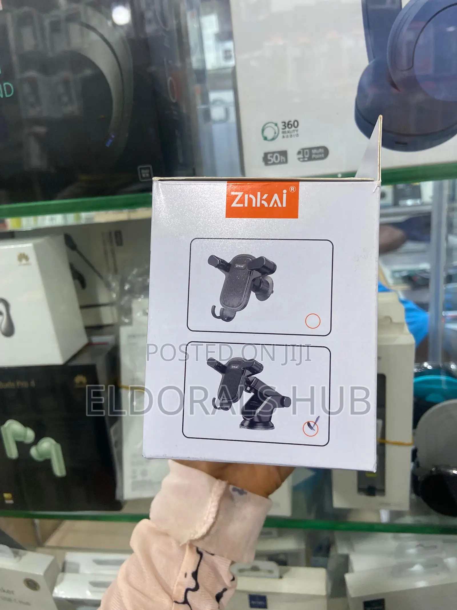 Znkai Zk-01 Car Phone Holder Mount With Pothook Clip for 4.0"-7.5"