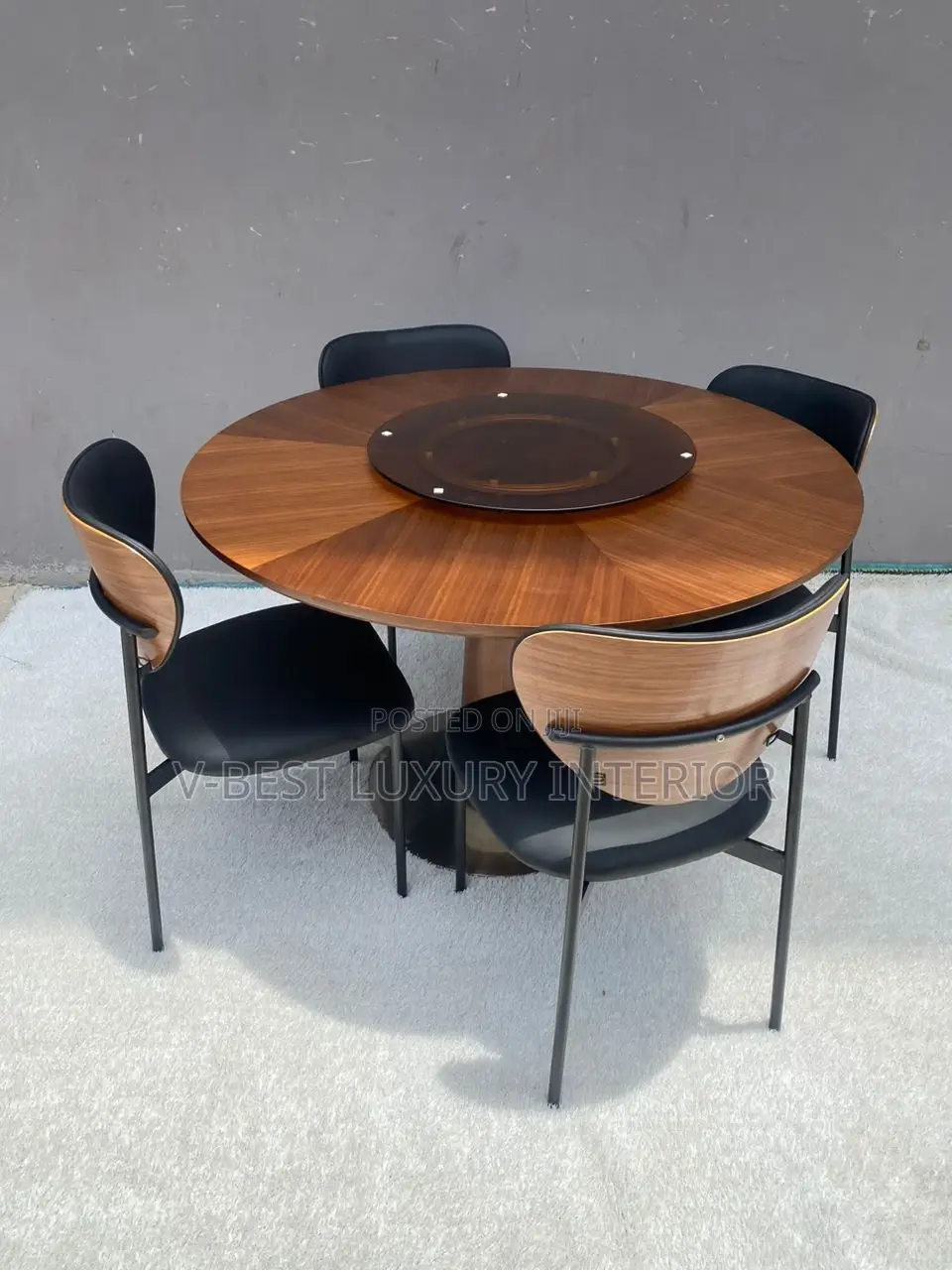 Premium Round Dining Set for 4 – Perfect for Homes, Restaurants Café