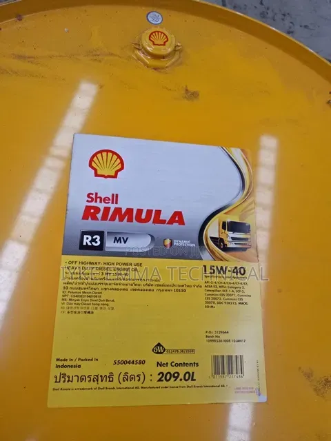Shell Rimula R3 Mv 15w – 40 209 L (1 Drum)