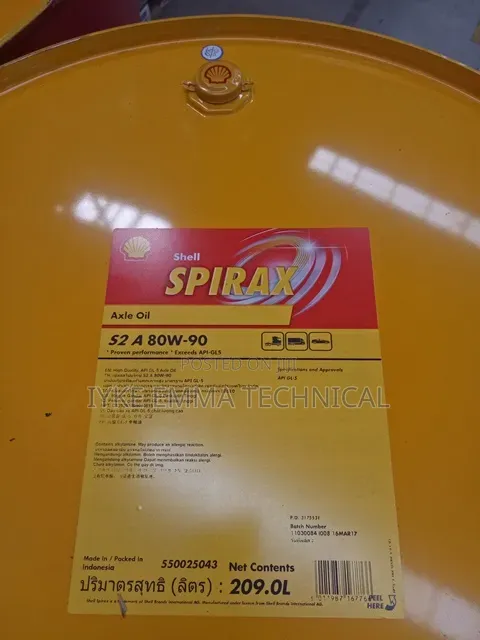 Shell Spirax S2 a 80w – 90 209 L (1 Drum)
