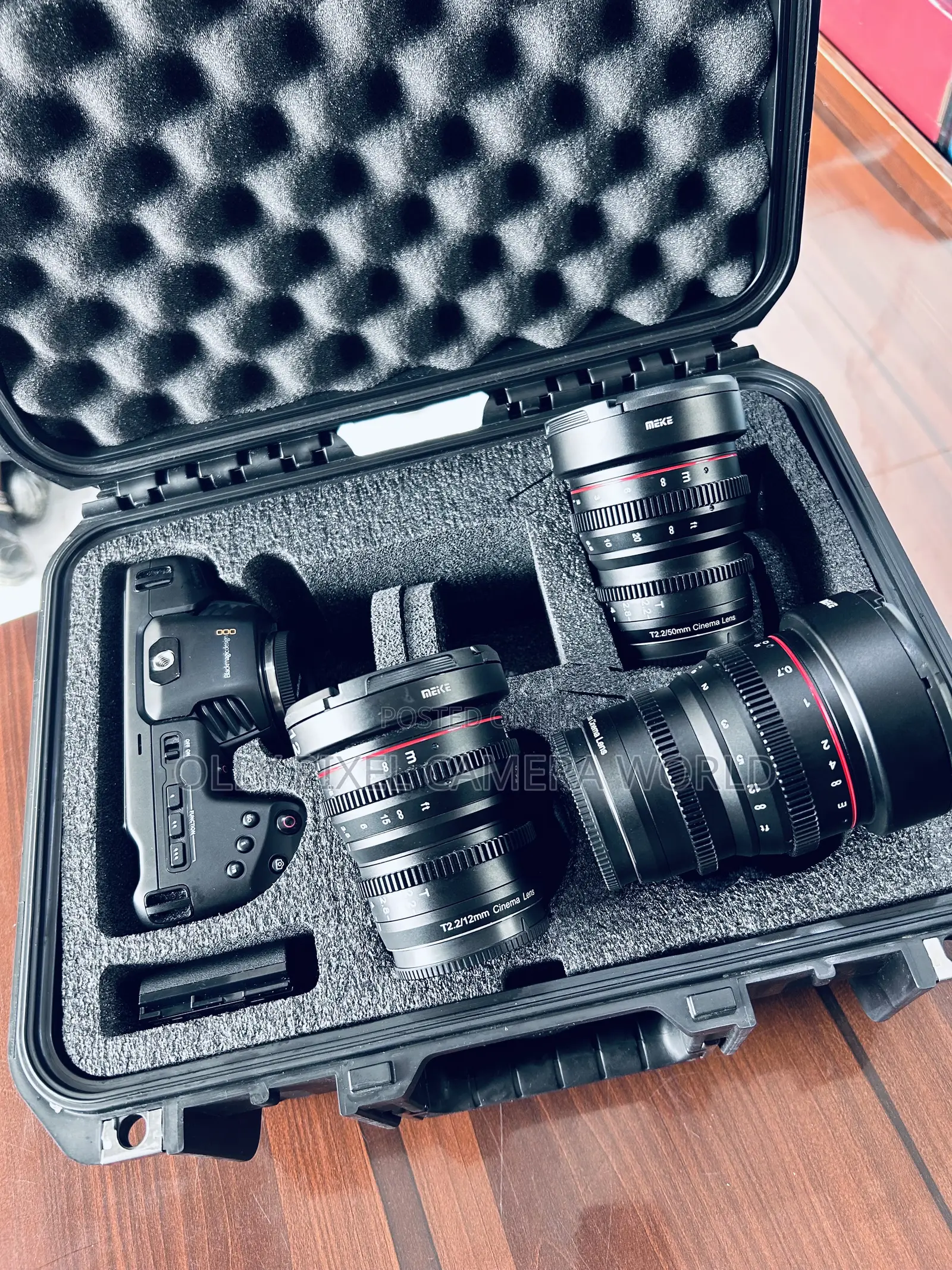 Blackmagic Cinematic Camera and Cinematic Lens. 12mm, 25mm and 50mm