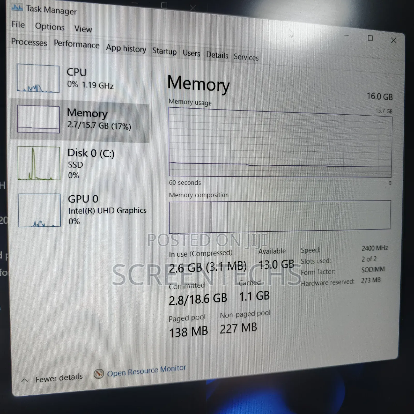 Laptop Dell 16GB Intel Core i5 SSD 256GB