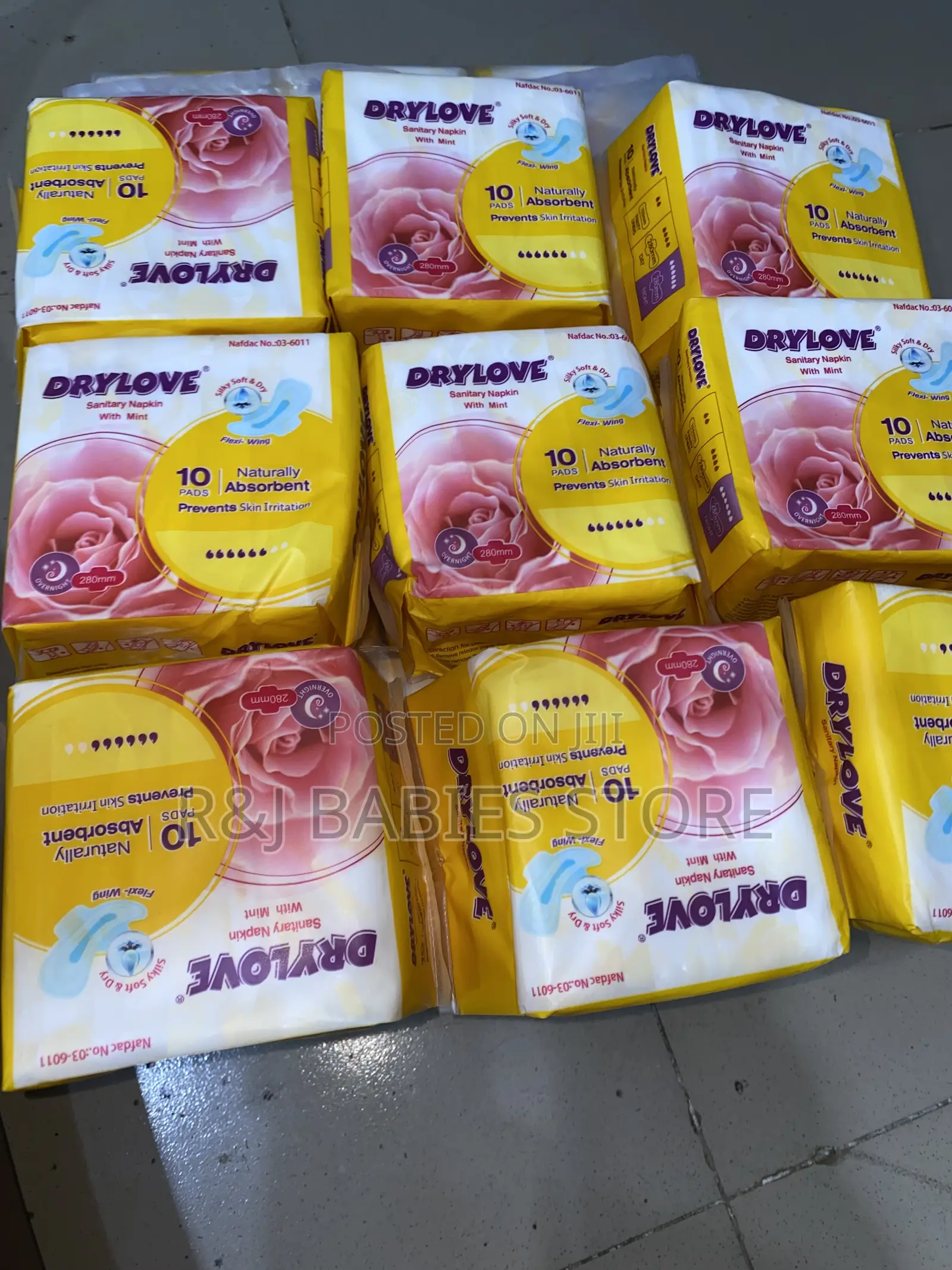 Dry Love Sanitary Pad Packs of 12