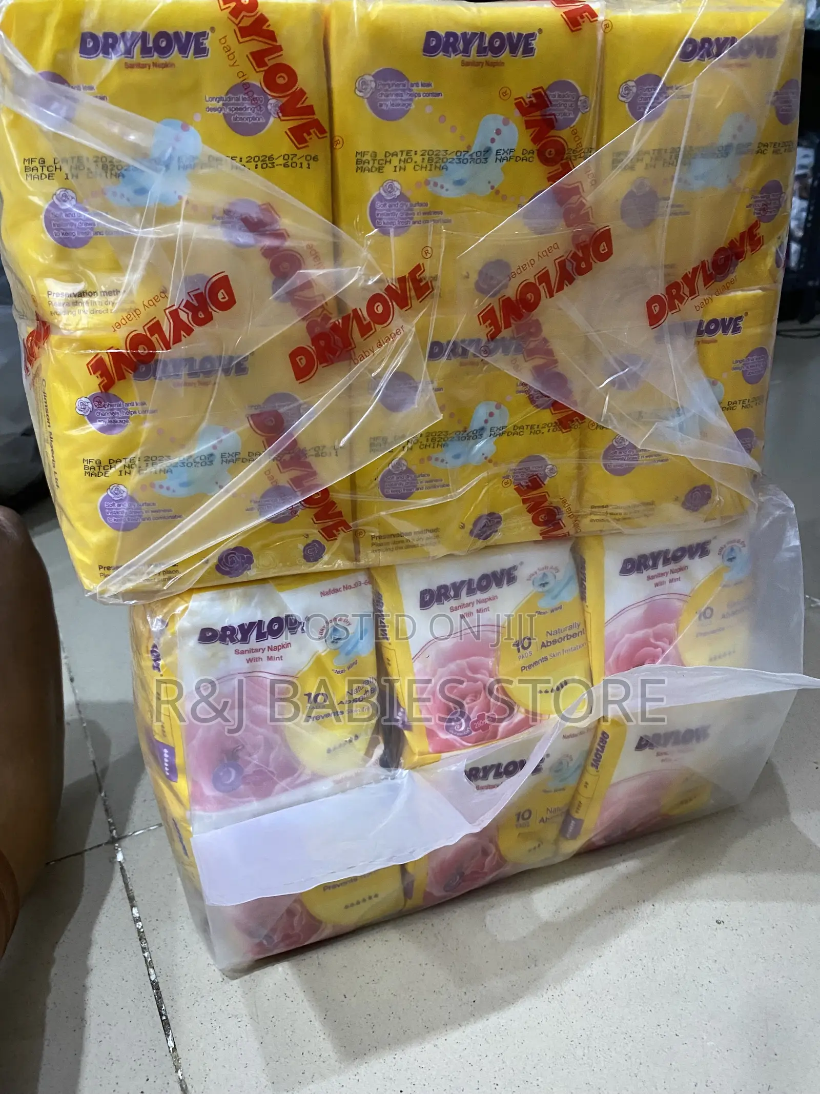 Dry Love Sanitary Pad Packs of 12
