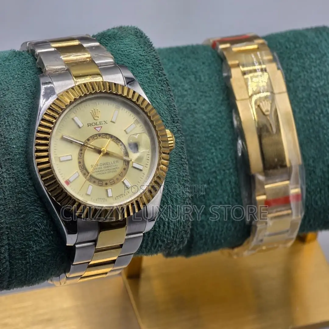 Rolex Authentic Quality Luxury Sky Dweller Automatic Engine Wristwatch