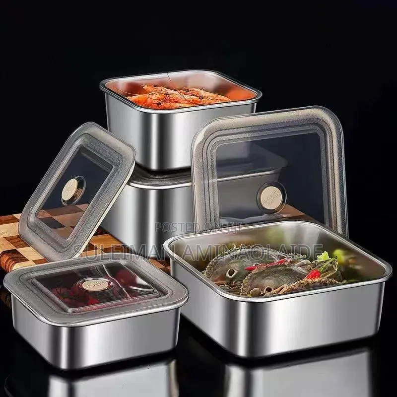 4pcs Stainless Steel Food Box