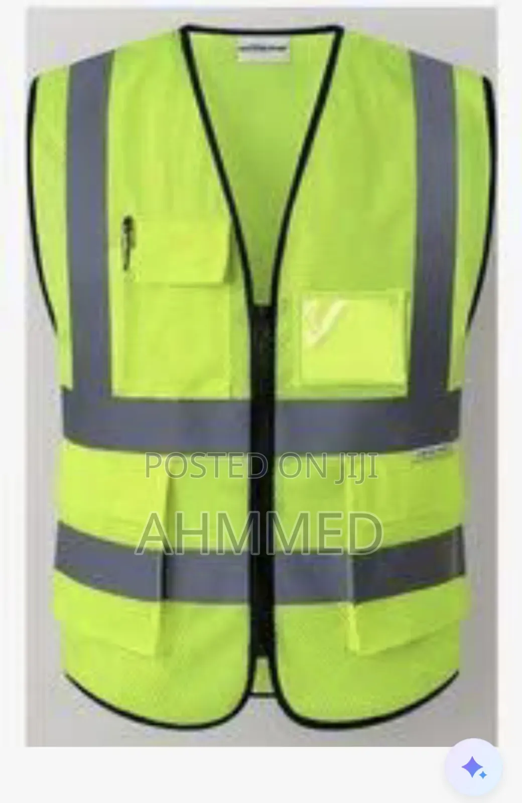 Reflective Jacket With Zip And Pocket