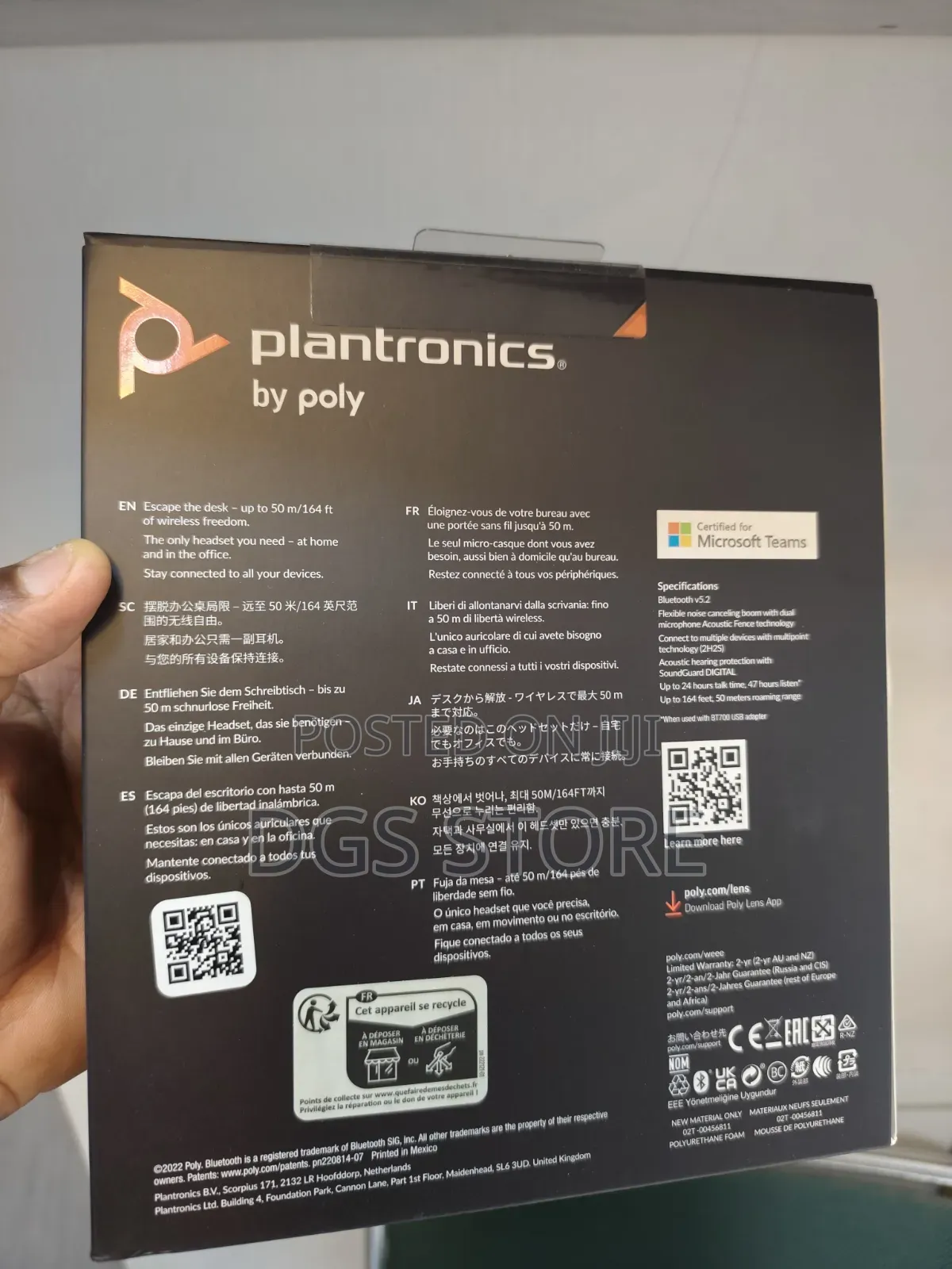 Plantronics by Poly Voyager 4310 Uc Wireless Headphone