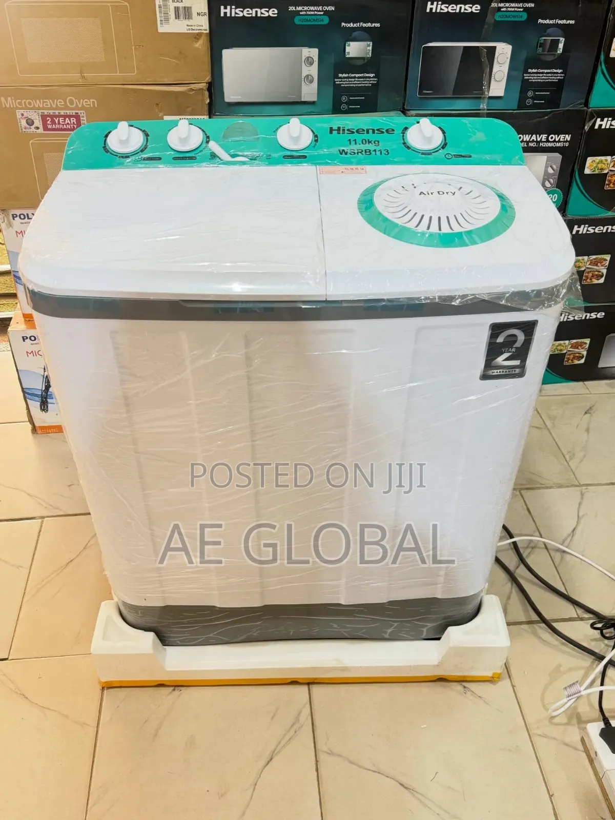 Hisense Twin Tub Washing Machine Capacity: 11kg
