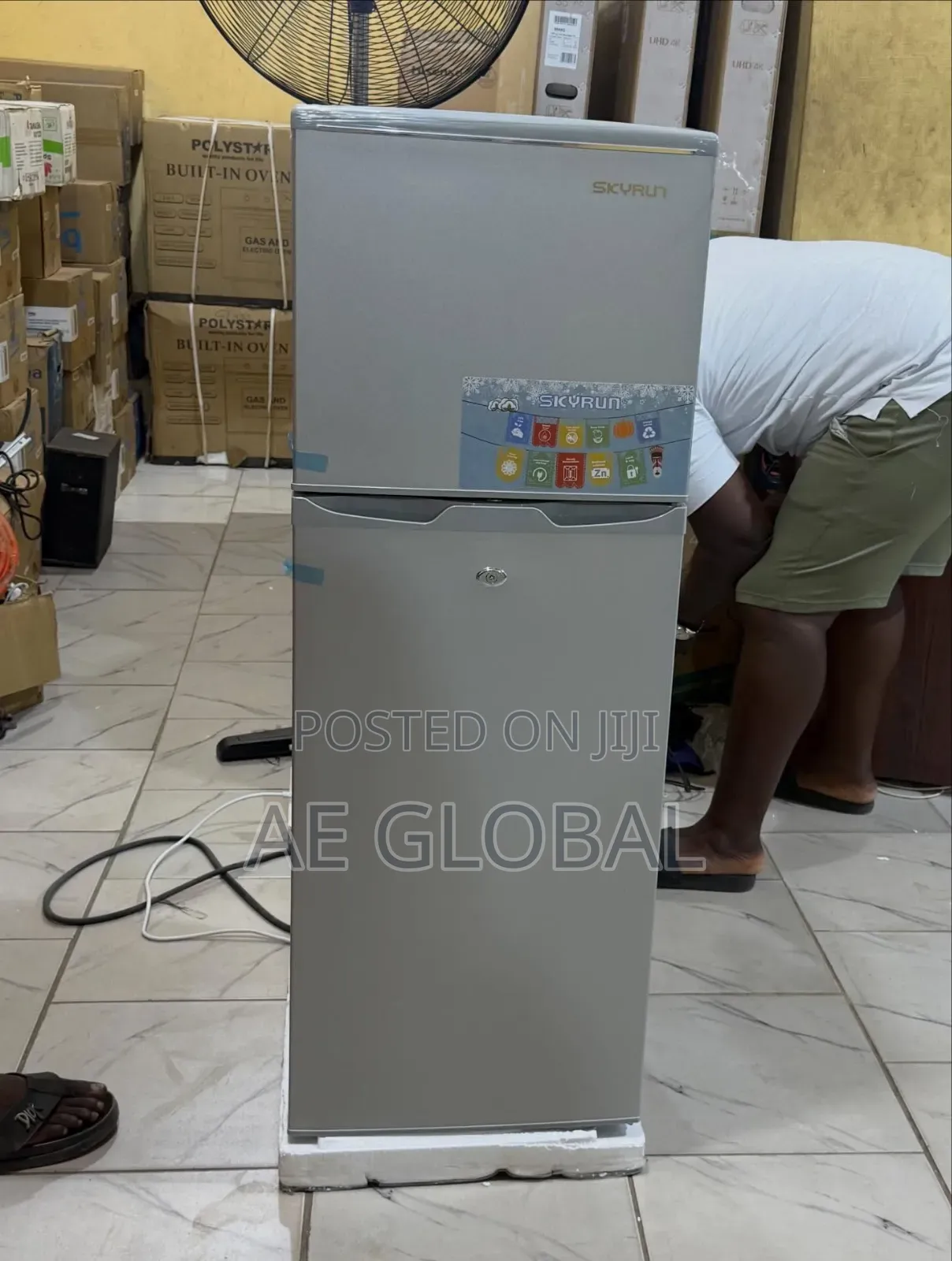 Skyrun Double Door Refrigerator Model: BCD-138hc 138lt