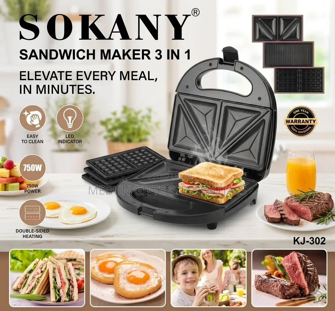 Sokany 3in1 Sandwich Maker