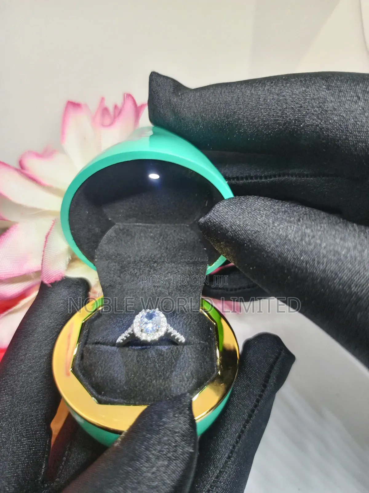 Engagement Ring in a Romantic Led Light