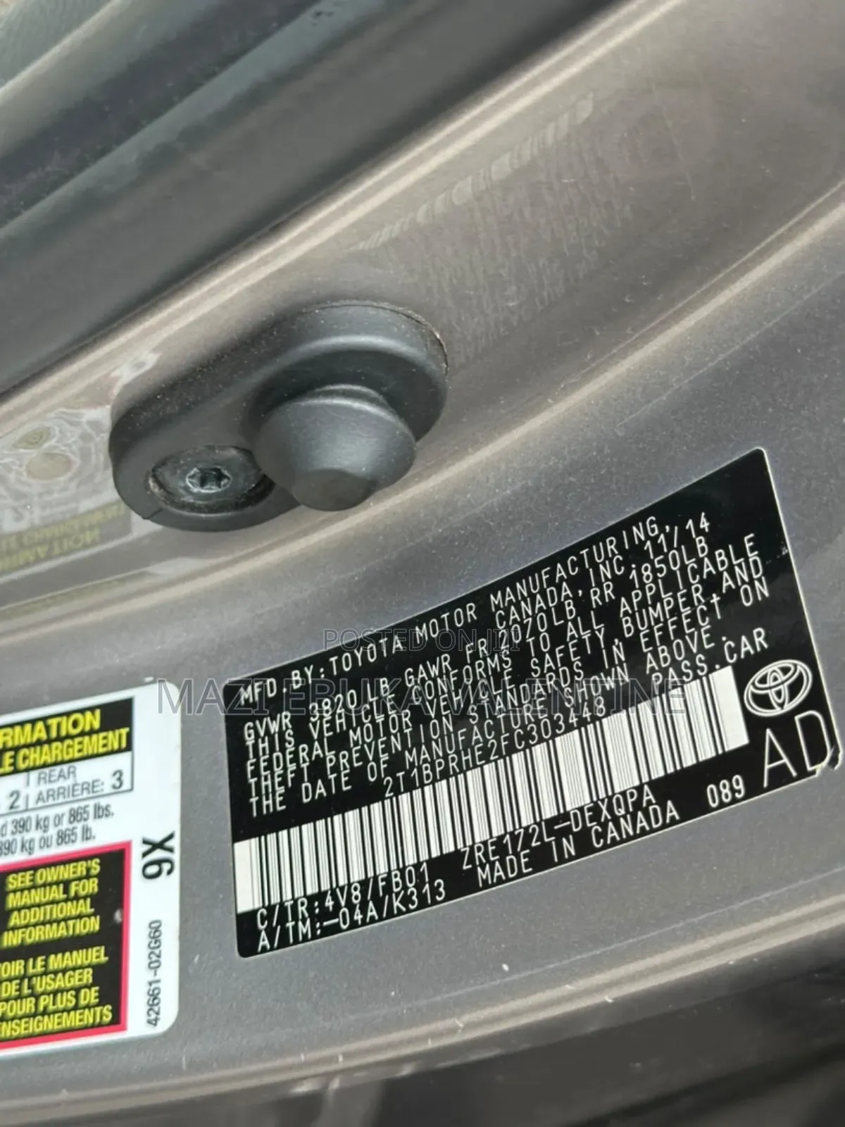 Toyota Corolla 2015 Gray