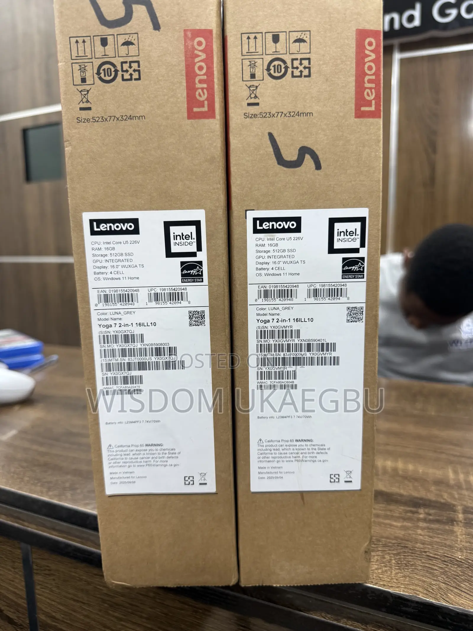 New Laptop Lenovo Yoga 7 15ITL5 16GB Intel Core Ultra 5 SSD 512GB
