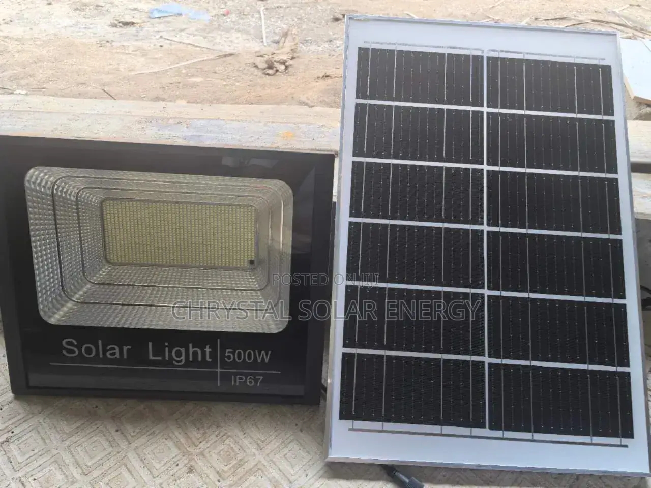 500watts Solar Water Resistance Flood Light With Remote Solar Panel