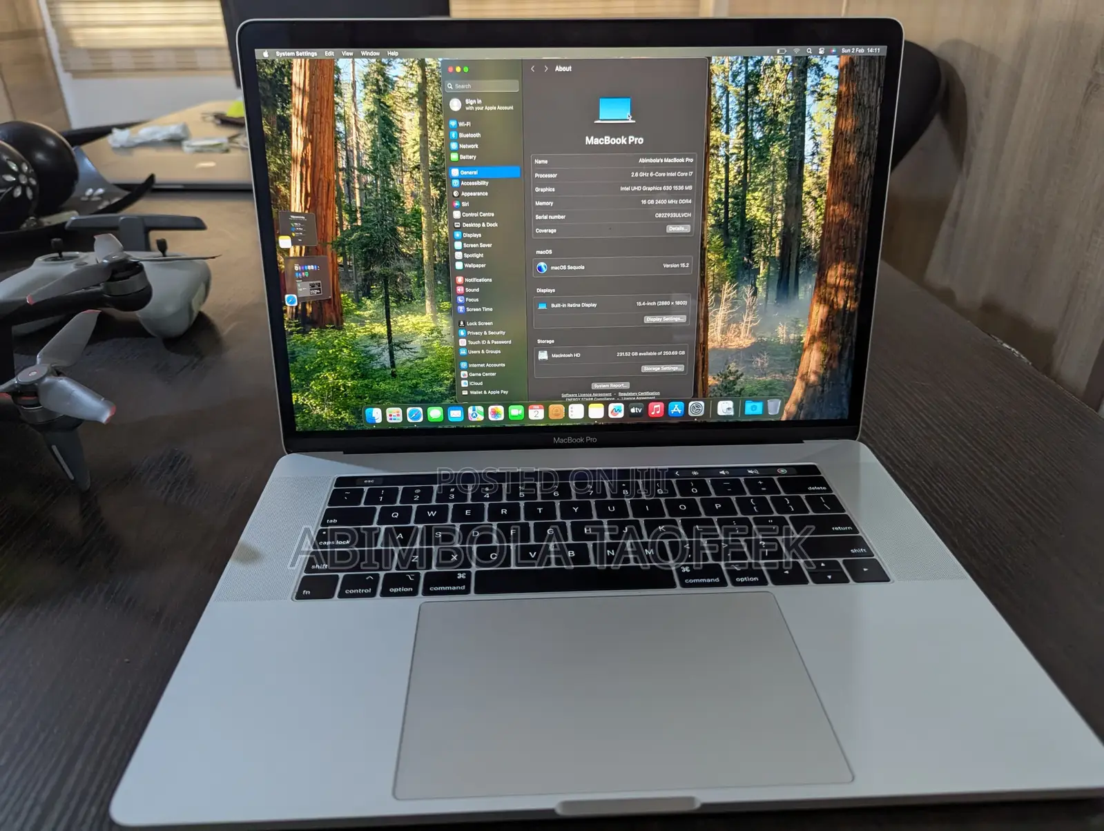 Laptop Apple MacBook Pro 2019 16GB Intel Core i7 SSD 512GB
