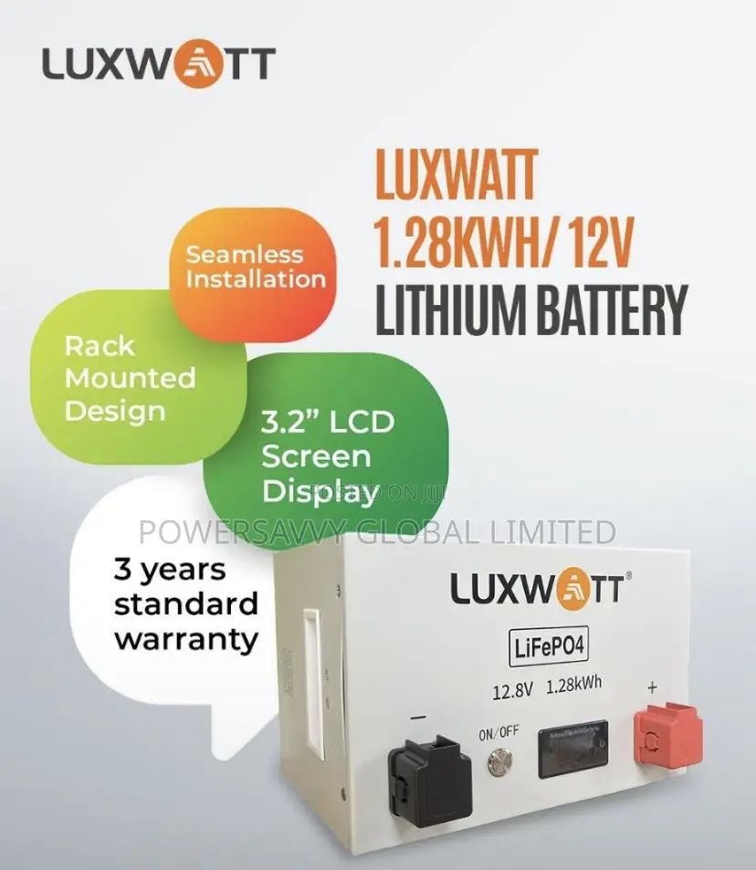 12v 1.28kwh Luxwatt Lithium Battery